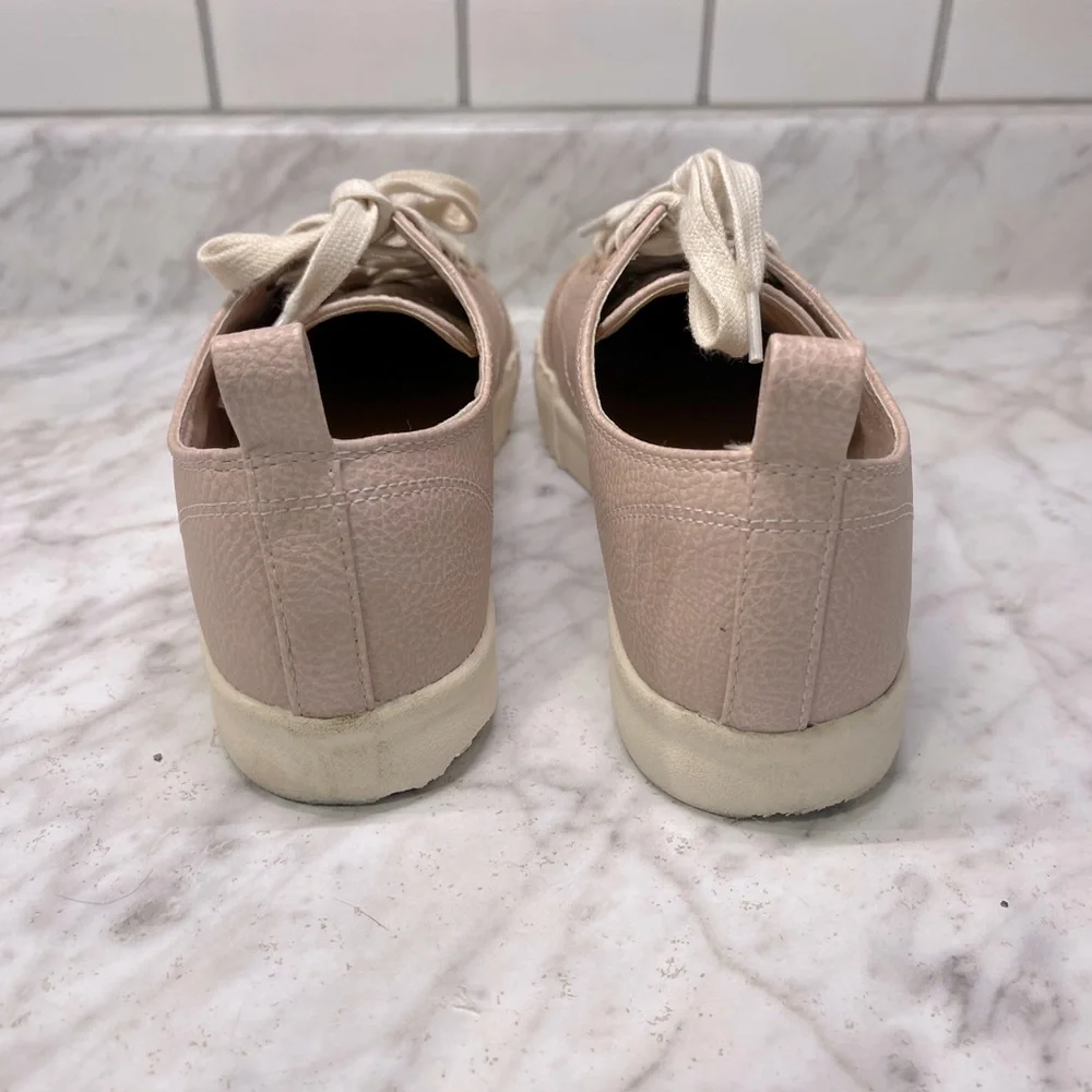 Mia Light pink/peach leather & suede, lace up shoes/loafers, gentle worn, size 7 - Picture 5 of 5